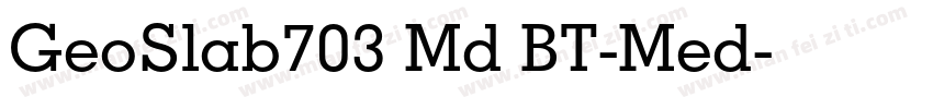 GeoSlab703 Md BT-Med字体转换